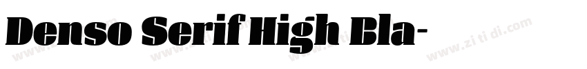 Denso Serif High Bla字体转换